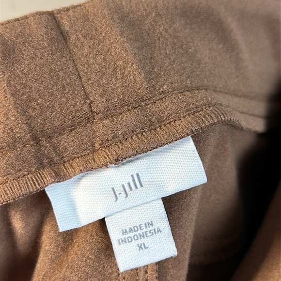 NWT J. Jill Vegan Leather Pants in Hickory Size XL Pull On Fleece Lined Stretchy - Picture 11 of 14